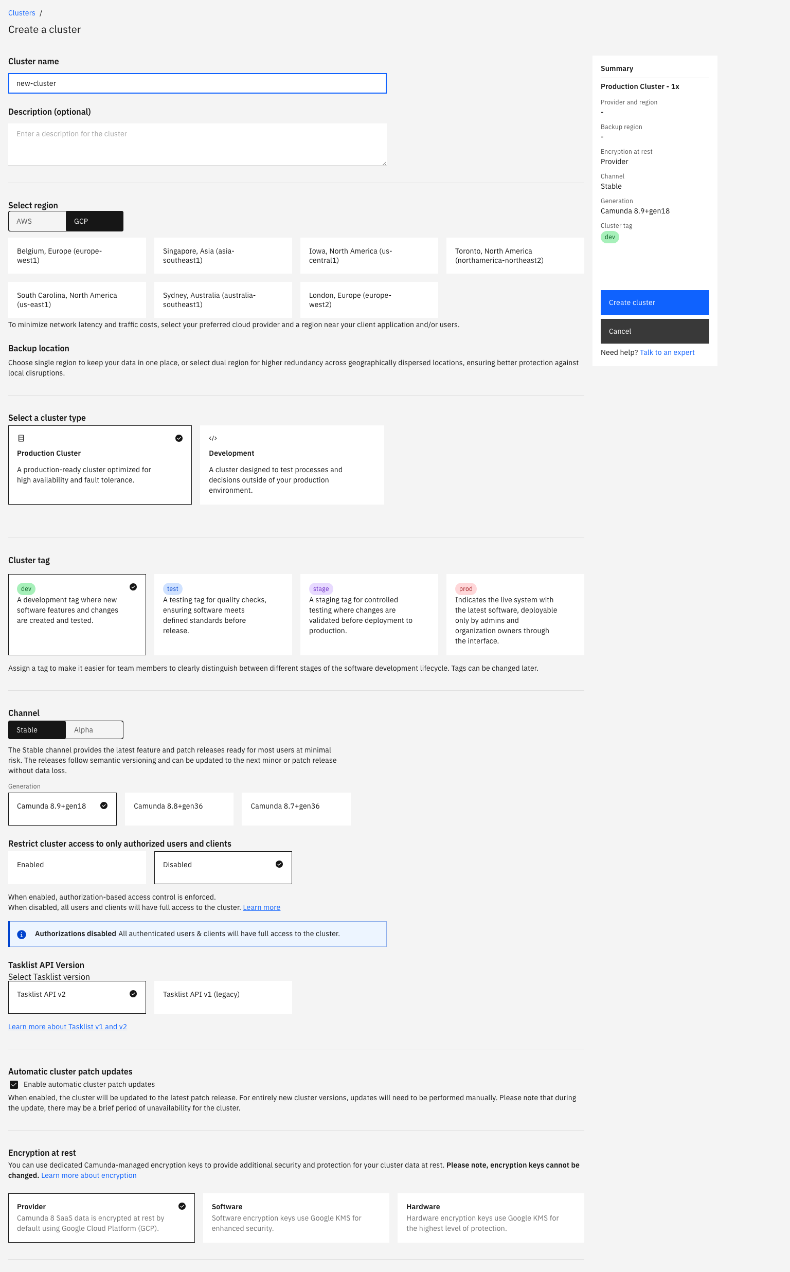 cluster-creating-modal