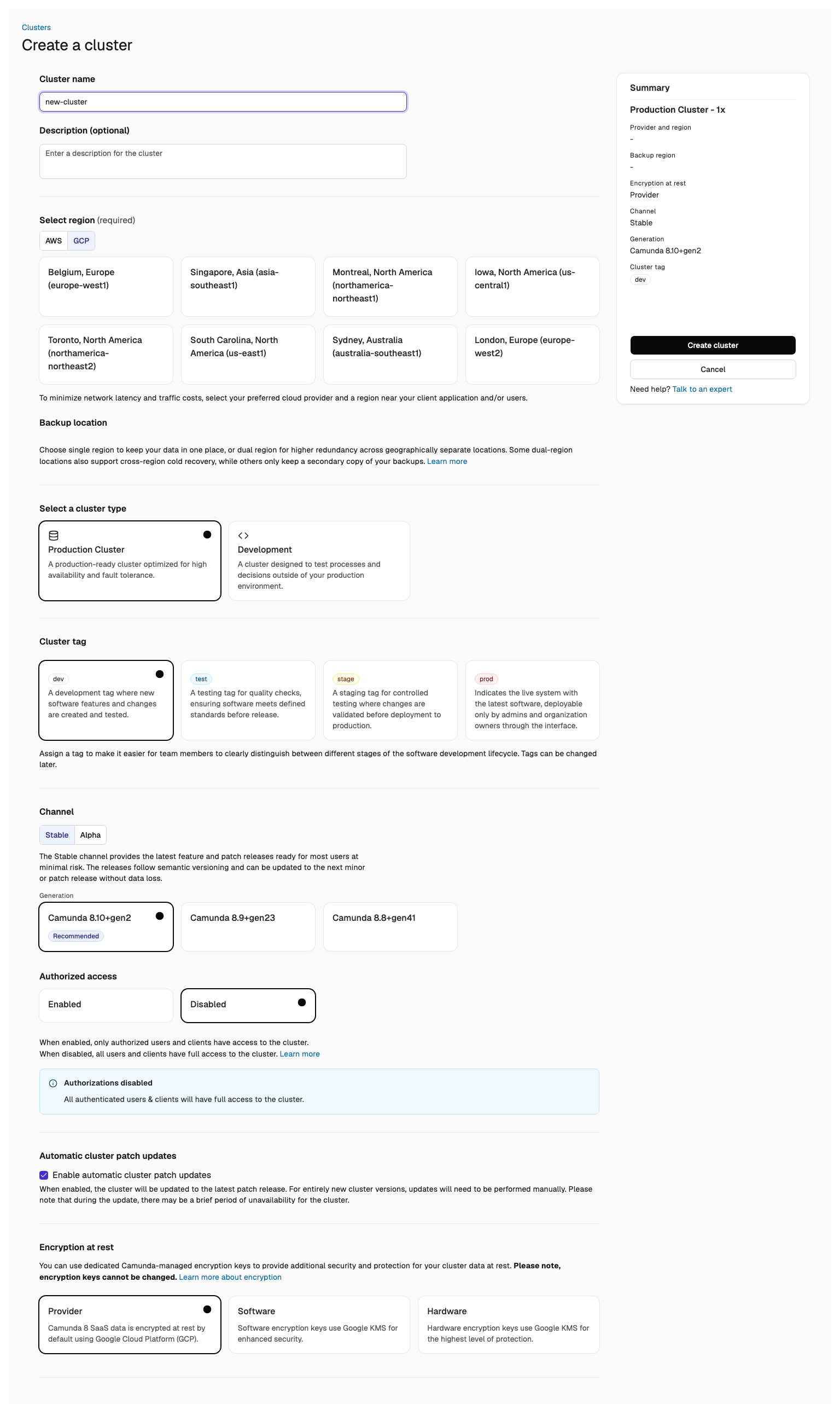 cluster-creating-modal