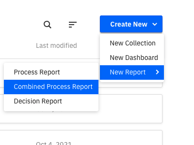 Creating a Combined process report