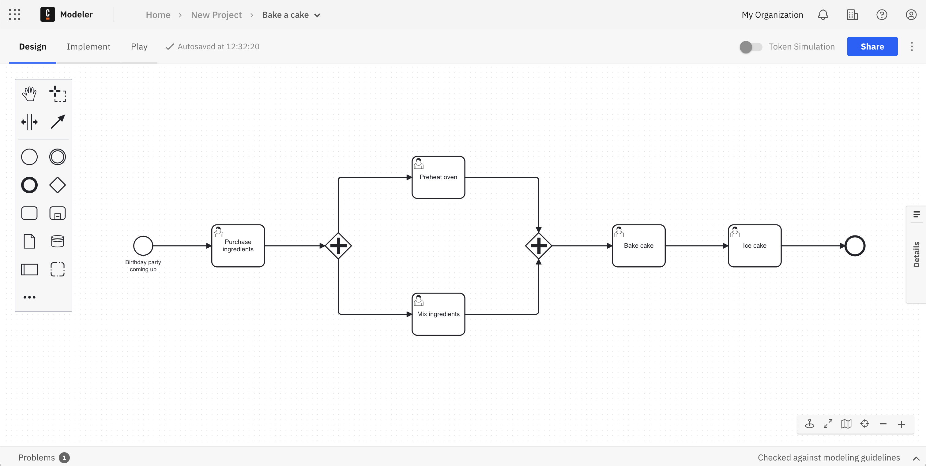 completed bpmn diagram