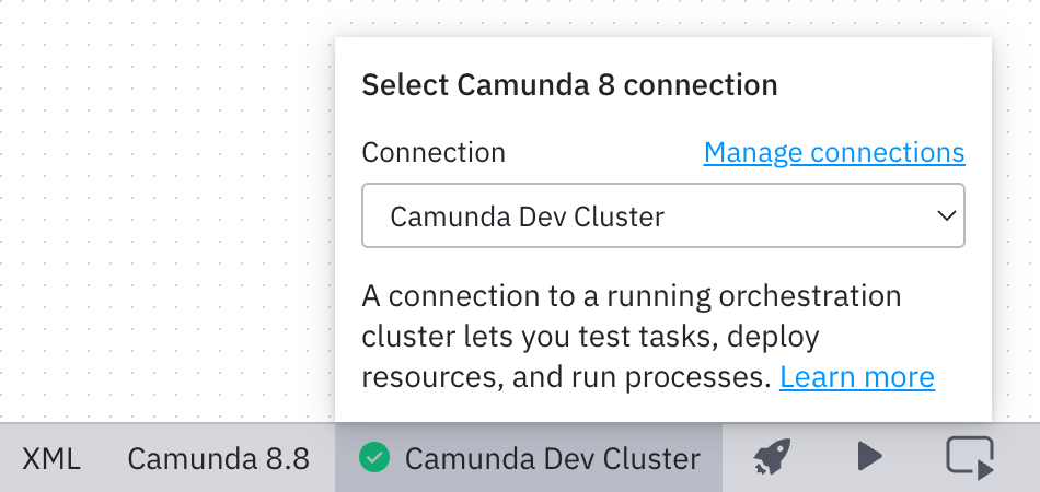 Dev cluster connected