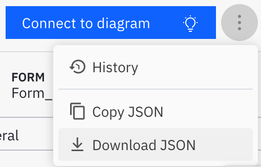 Download or copy a form's JSON definition