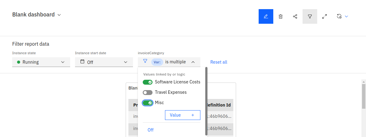 filters in view mode