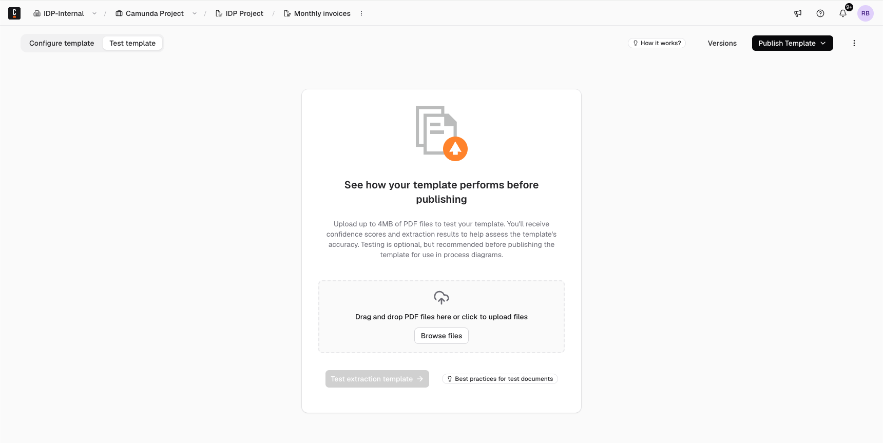 Upload document for testing