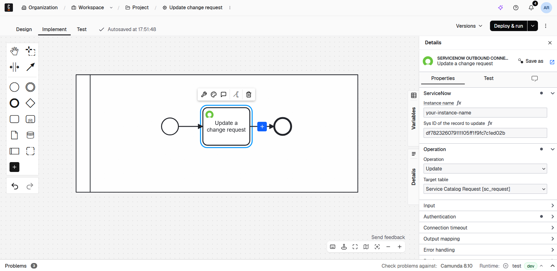 Sys ID field example