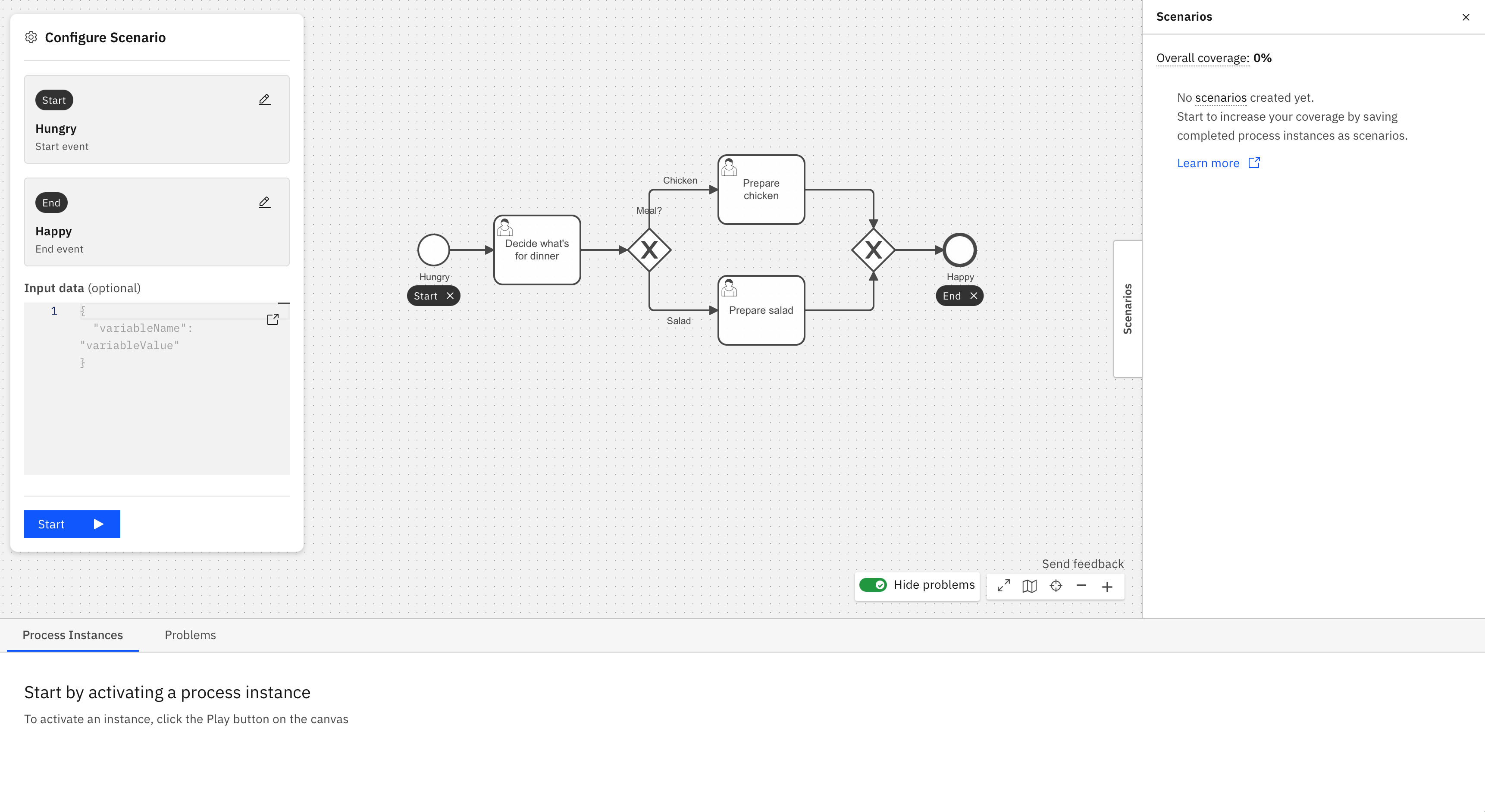 play configure scenario view