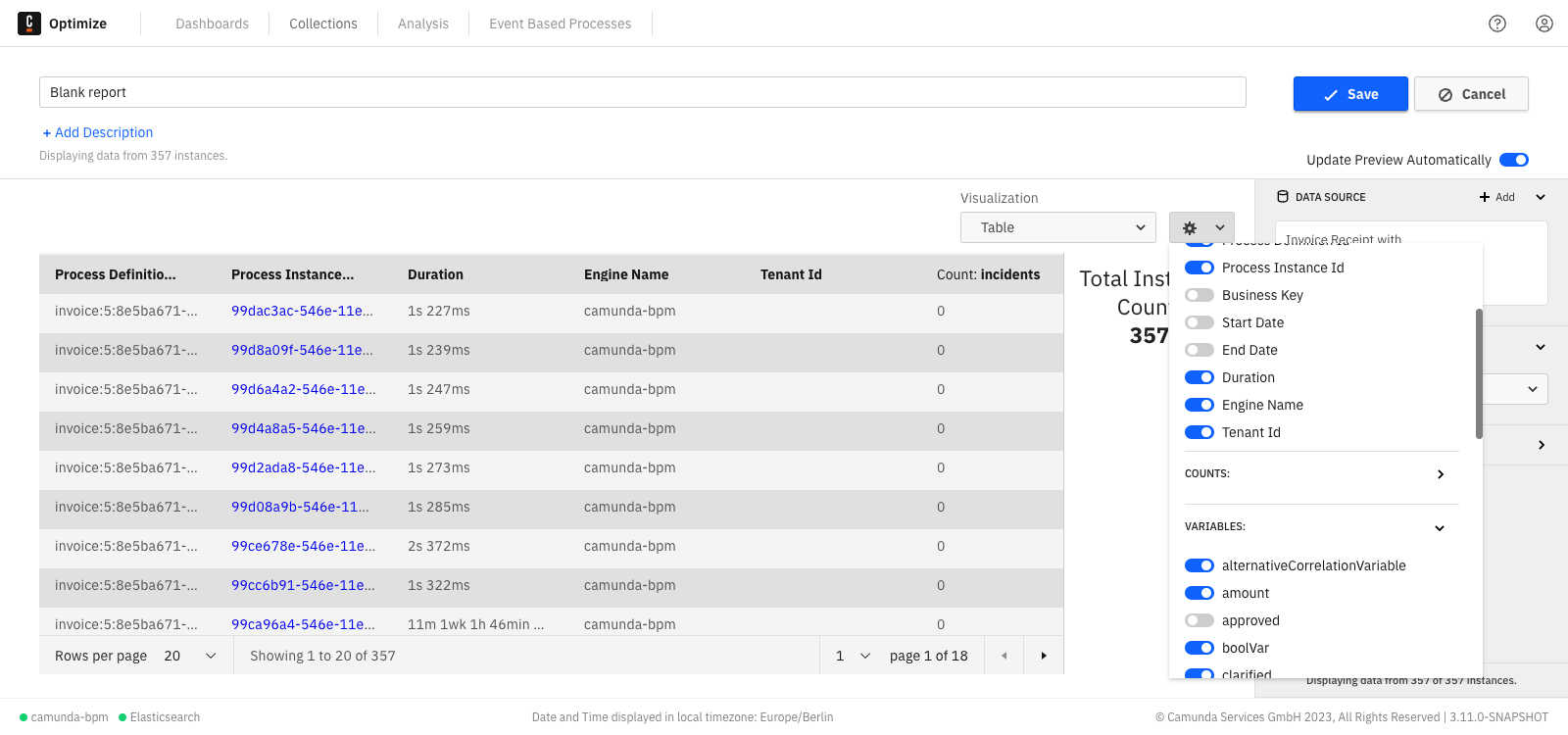 raw data configuration