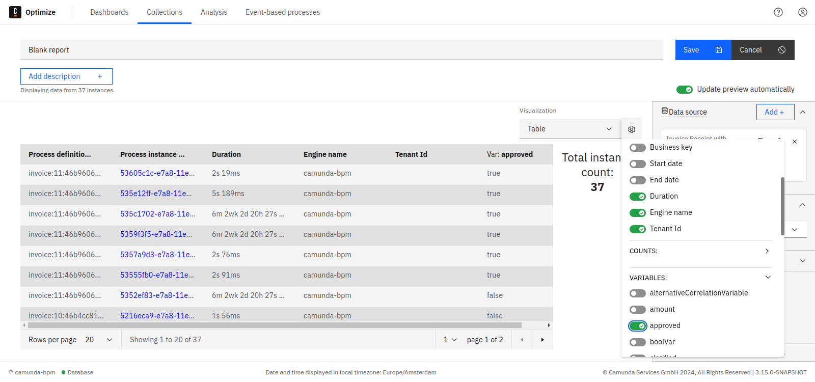 raw data configuration