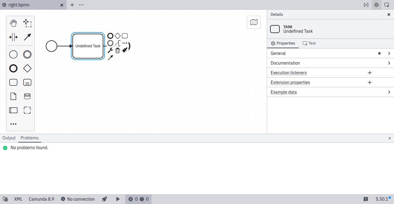 Element type supported by selected version