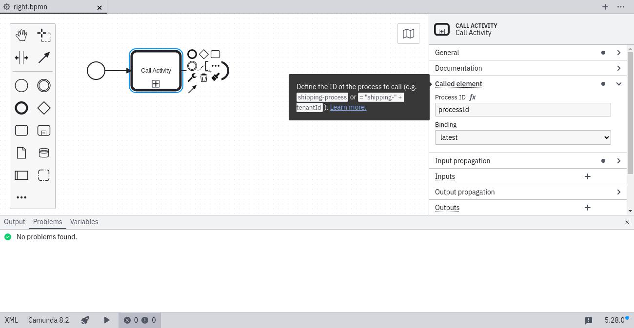 Process ID specified