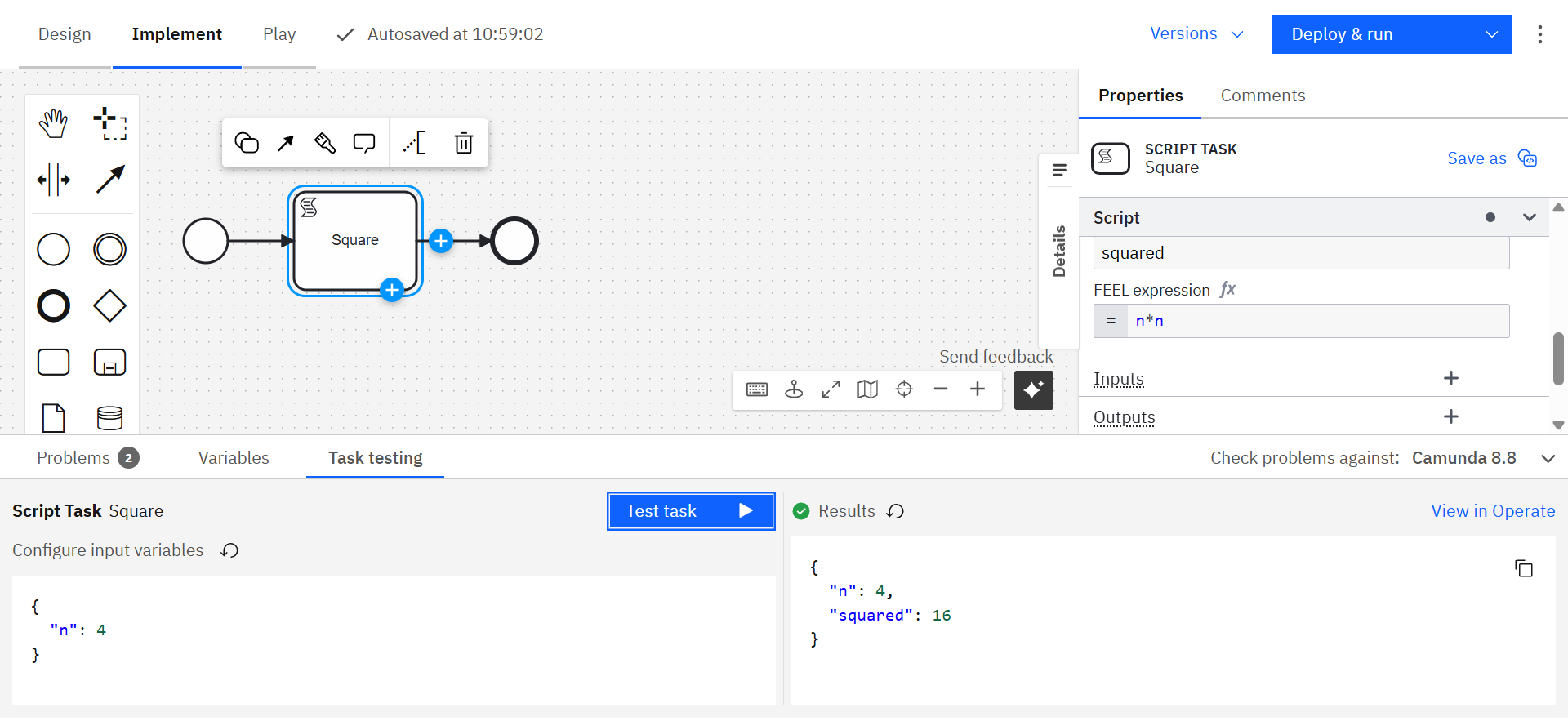 Task testing success
