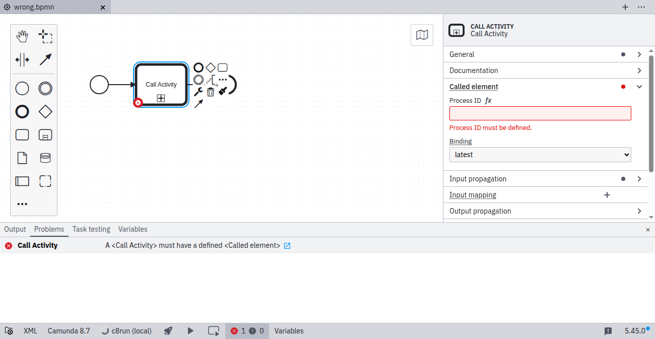 No process ID specified